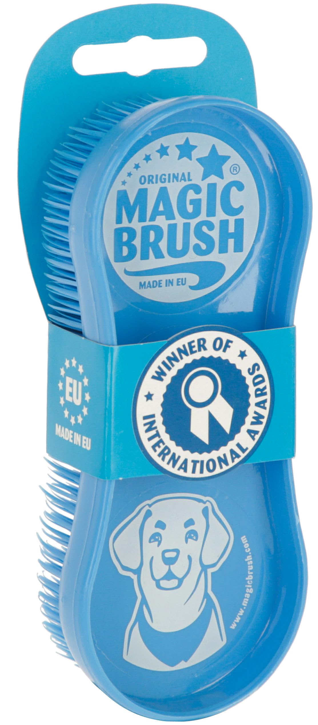 kerbl-magicbrush-brosse-pour-chien-bleu-ciel-poils-courts-moyens image 2