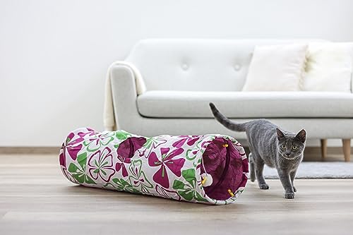 kerbl-tunnel-pour-chat-flower-multicolor-nylon-90x25cm image 7