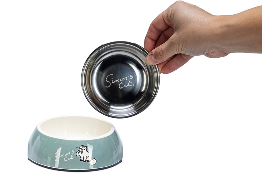 karlie-simon-s-cat-gamelle-chat-m-lamine-inox-14x14x4-5-cm-160-ml image 6