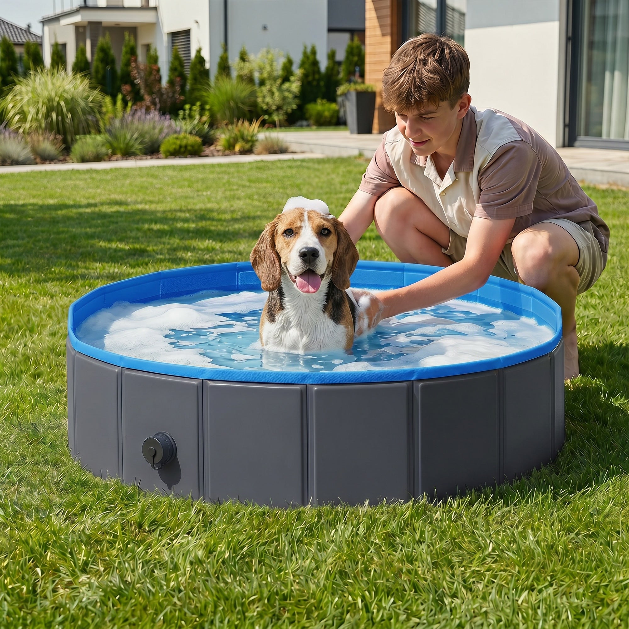 pawhut-piscine-chien-pliable-100x30-cm-pvc-antid-rapante-bleue image 3