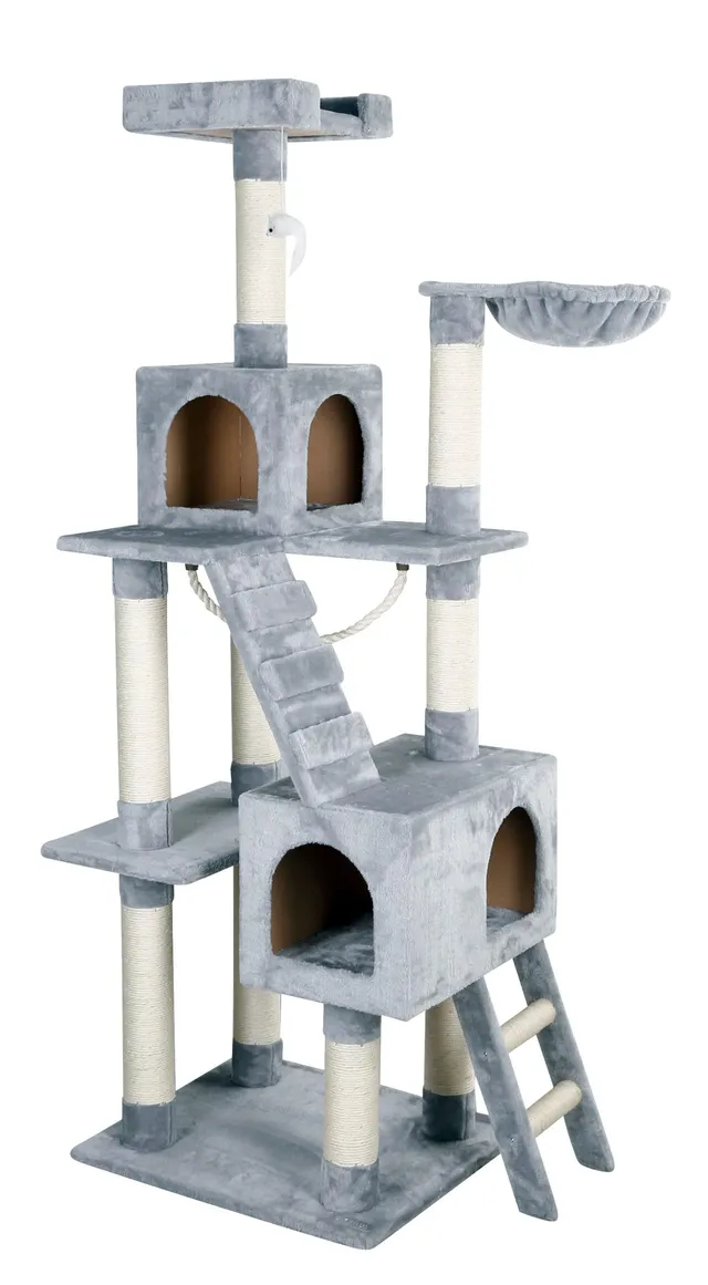 kerbl-pet-square-arbre-chat-178-cm-gris-clair image 1