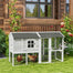 pawhut-poulailler-bois-2-tages-77-5-avec-enclos-et-pondoir-3-4-poules-gris-clair image 4
