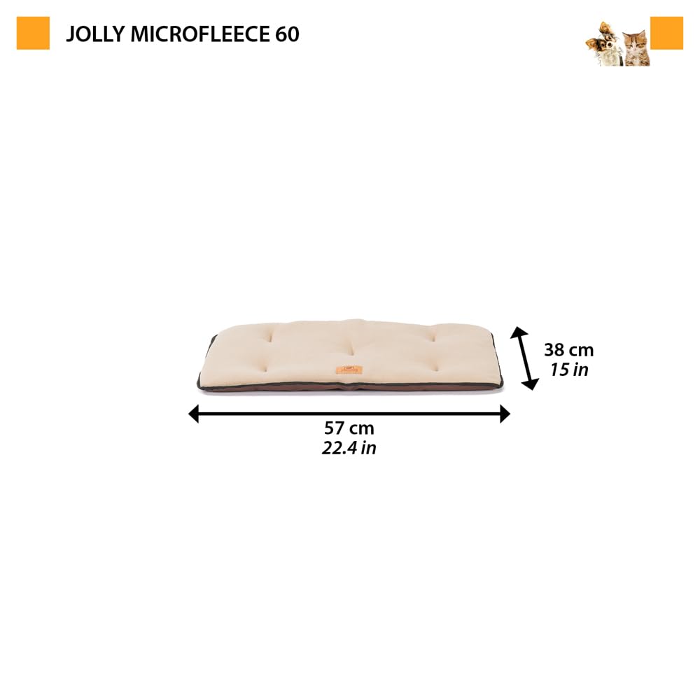 ferplast-jolly-microfleece-57-x-38-x-3-5-cm-matelas-chien-double-face-marron image 2