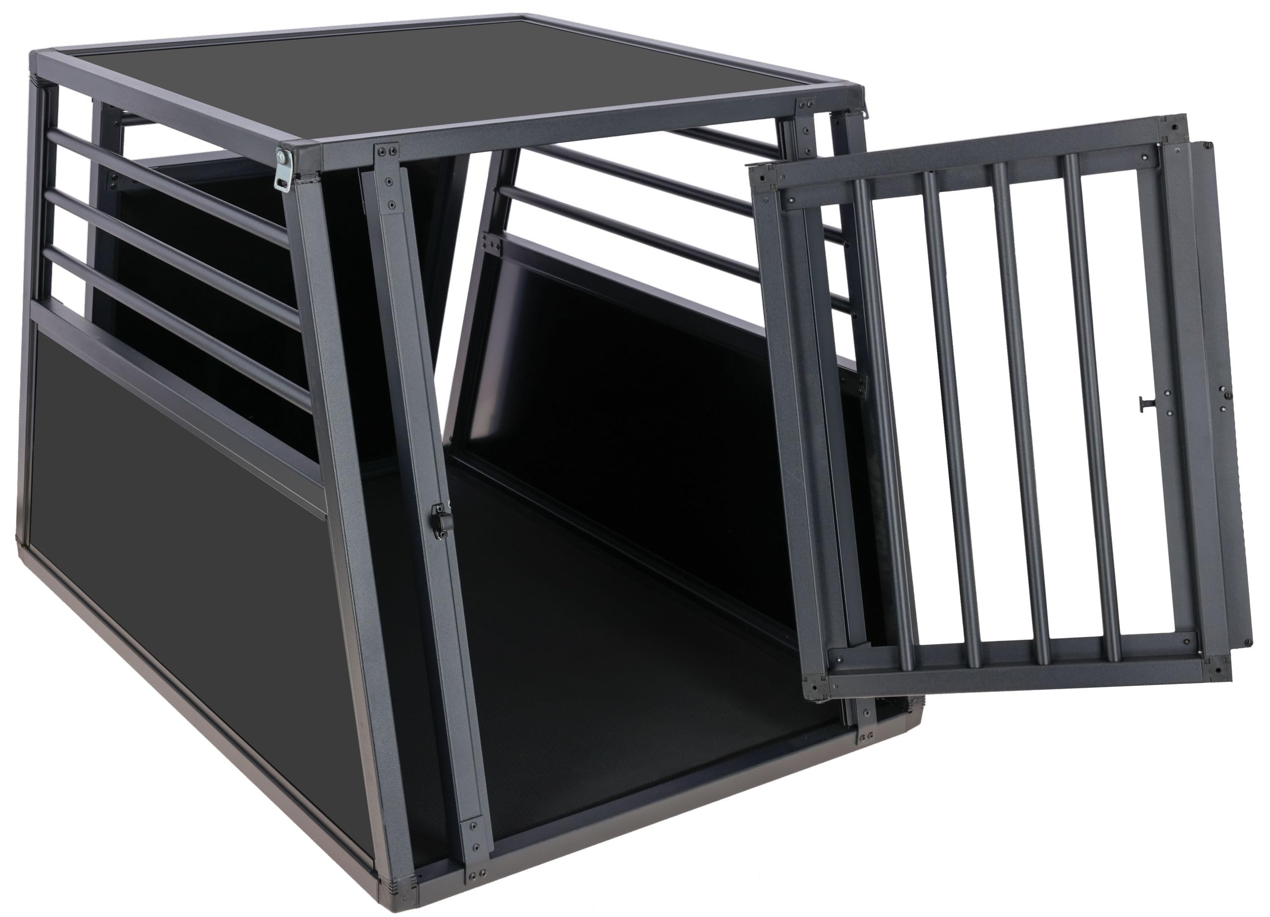 kerbl-vacation-cage-de-transport-en-aluminium-pour-chien-1-porte-graphite-92x65x image 5