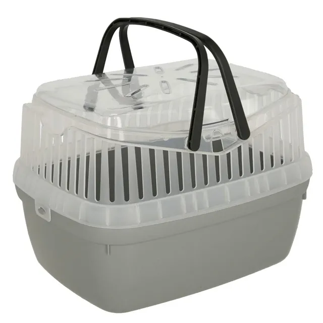 kerbl-pet-bo-te-de-transport-portobello-30x23x23cm-plastique-grise-pour-rongeurs image 1