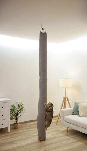 kerbl-climber-sac-grimper-griffoir-pour-chat-gris-240-cm-16-cm-en-sisal image 8