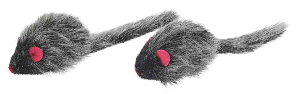 kerbl-souris-poilue-poils-longs-pour-chat-6-5-x-2-5-cm-lot-de-2 image 1