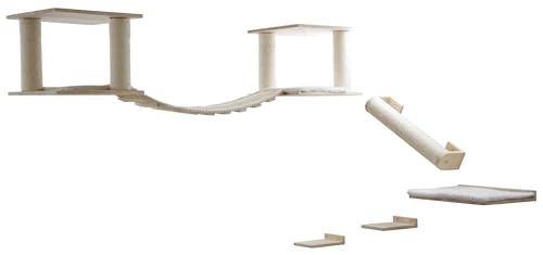 kerbl-pet-aire-de-jeux-pour-chats-top-xl-bois-sisal-polyester-naturel-blanc image 6
