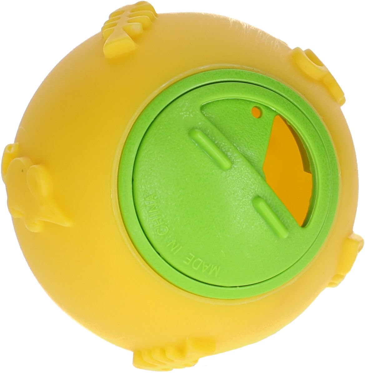 kerbl-balle-snack-pour-chats-7-5-cm-jaune-jouet-distributeur-de-friandises image 1