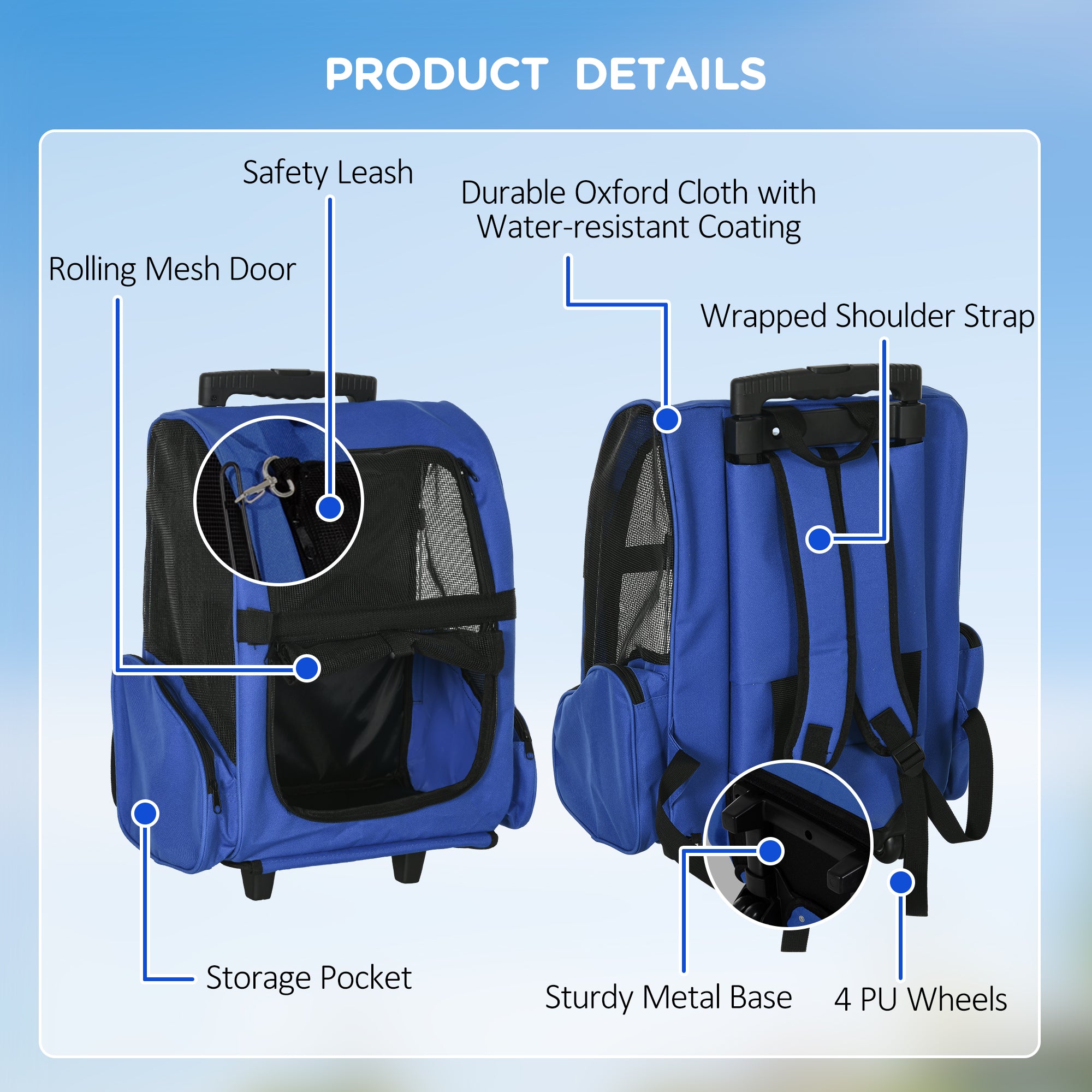 pawhut-sac-dos-transport-animaux-trolley-42x25x55-cm-bleu image 8