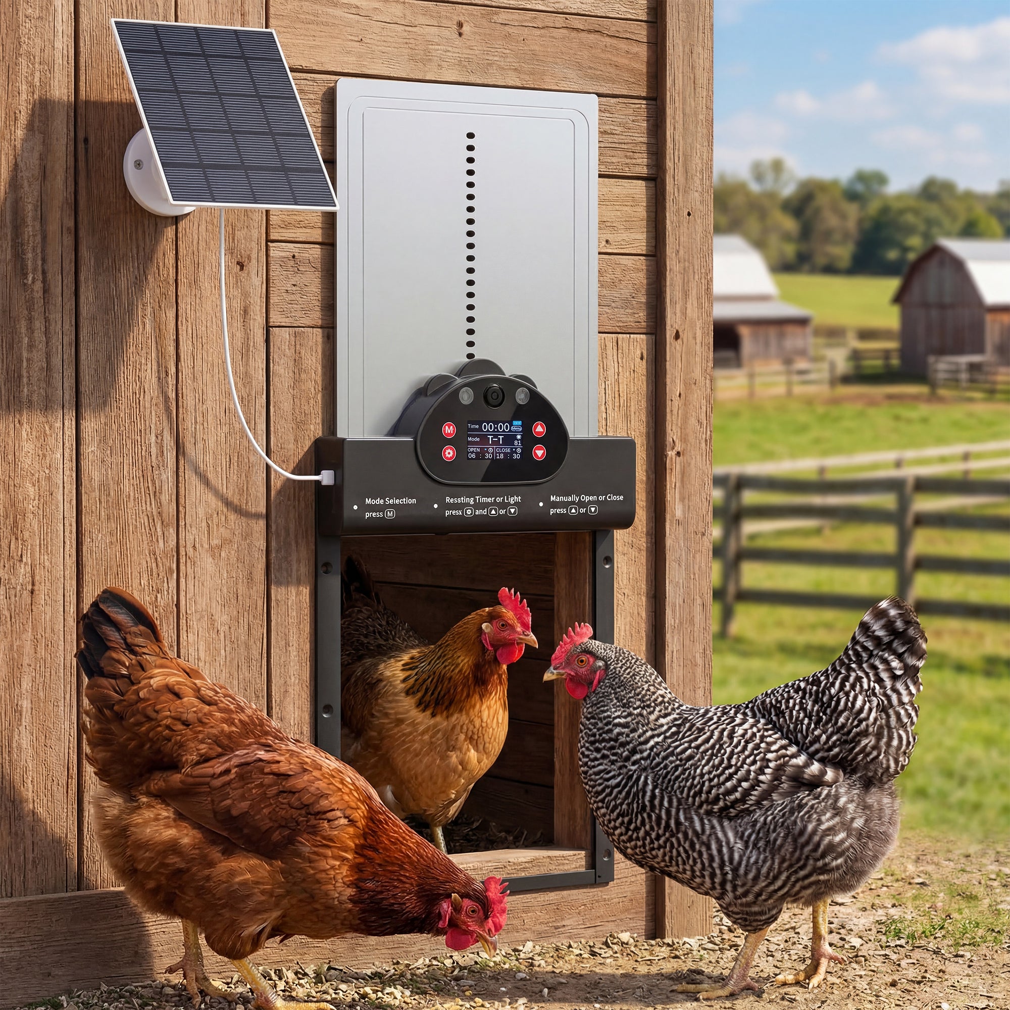 pawhut-porte-automatique-poulailler-avec-cam-ra-2k-wifi-solaire-5200mah-et-appli image 3