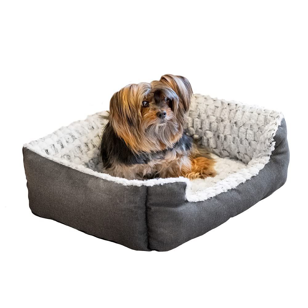 ferplast-sweetie-45-canap-rembourr-chien-et-chat-48-x-37-x-16-cm-blanc-gris image 3
