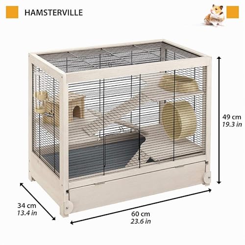 ferplast-hamsterville-cage-en-bois-fsc-60x34x49-cm-multi-niveaux-avec-accessoire image 8