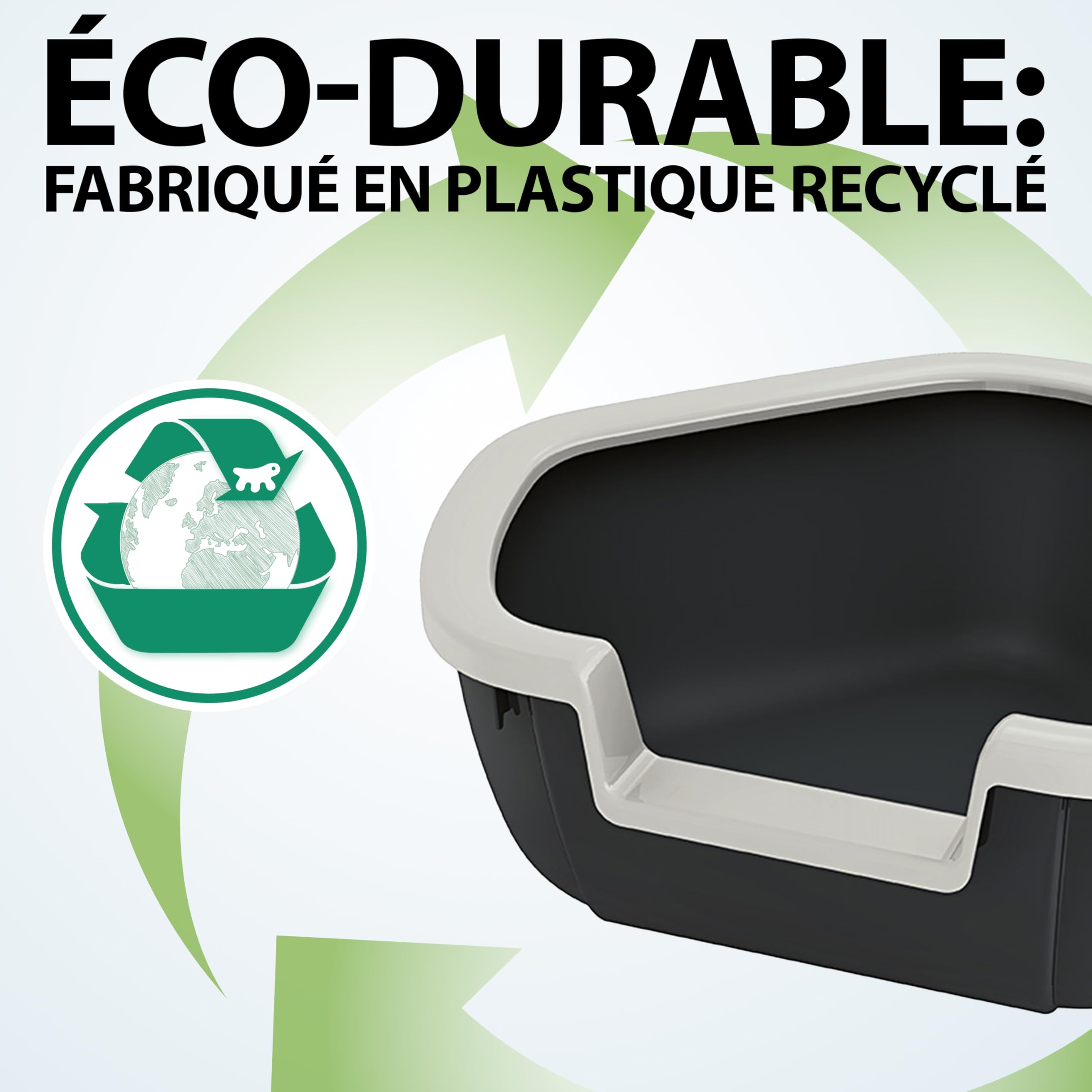 ferplast-dama-bac-liti-re-d-angle-pour-chat-57-5-x-51-5-x-h-22-cm-noir image 7