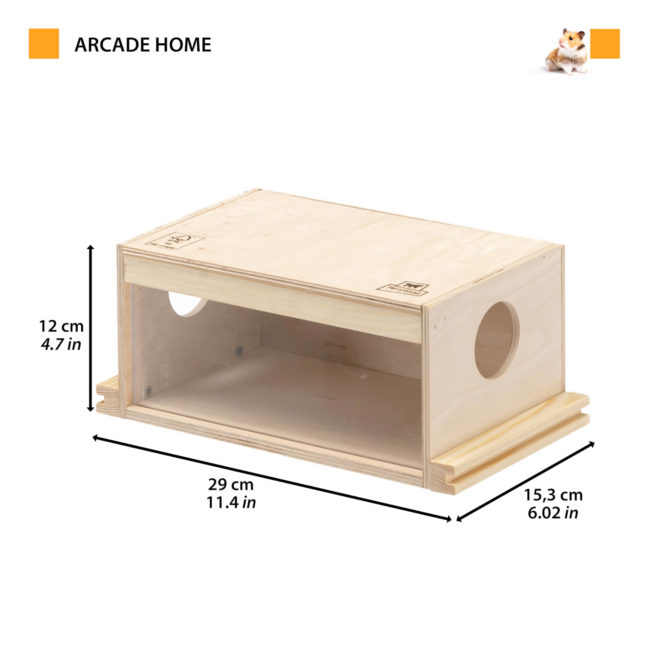 ferplast-arcade-home-maison-en-bois-pour-hamster-et-souris-29-x-15-3-x-12-cm image 7
