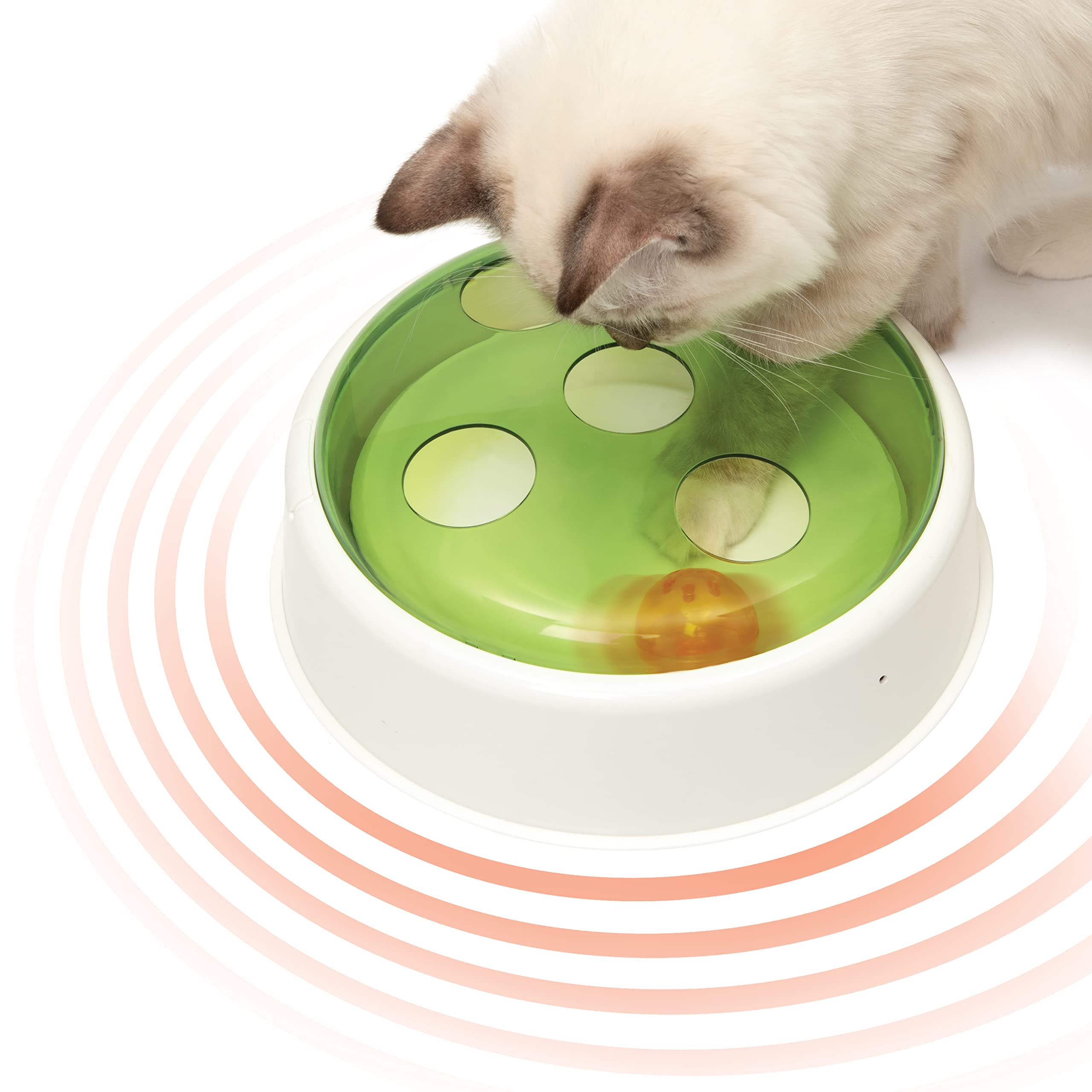 catit-senses-2-0-balle-d-me-jouet-interactif-pour-chat-blanc-vert image 1