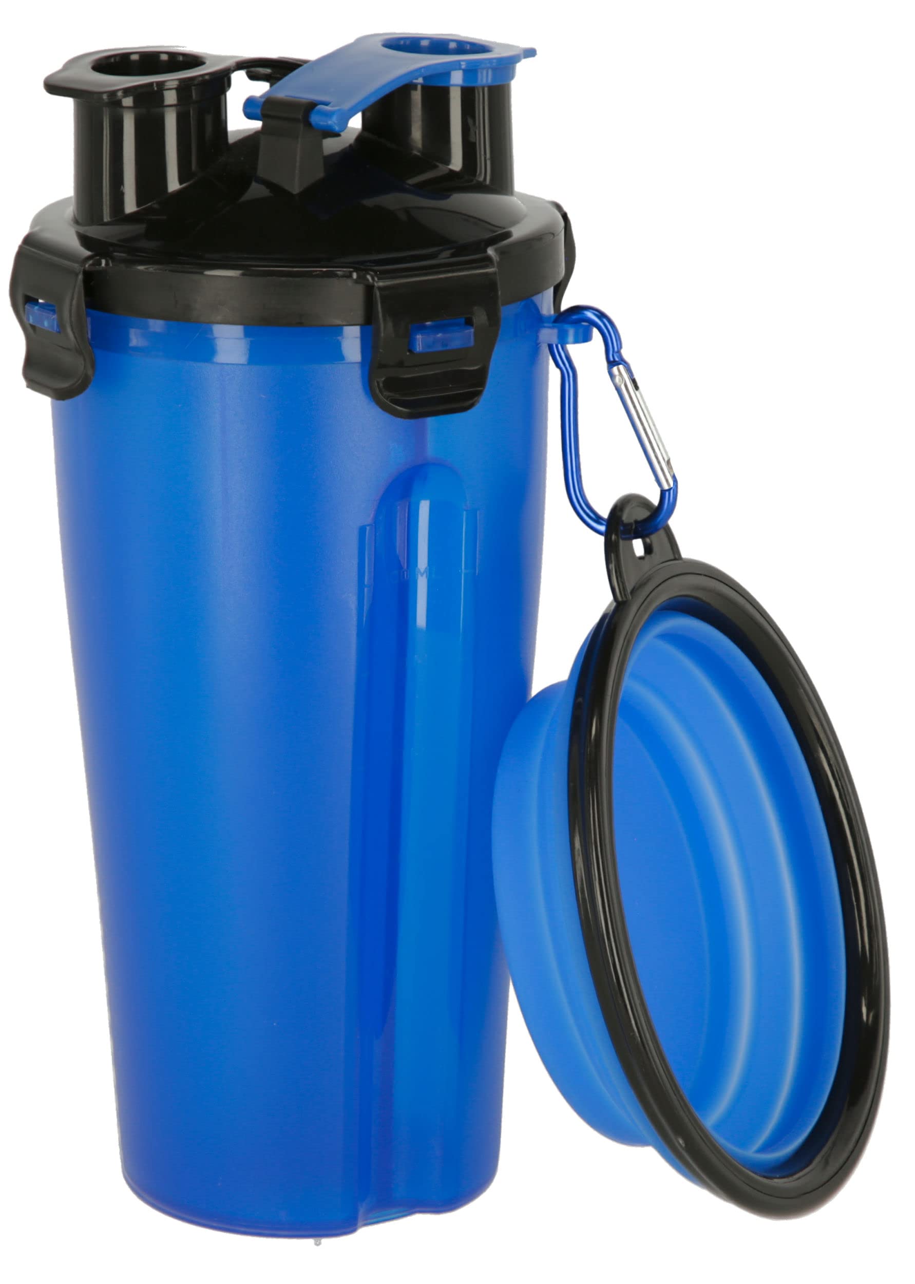 kerbl-pet-bo-te-alimentaire-et-eau-2x350-ml-bleu-noir-avec-gamelle-silicone-250- image 2