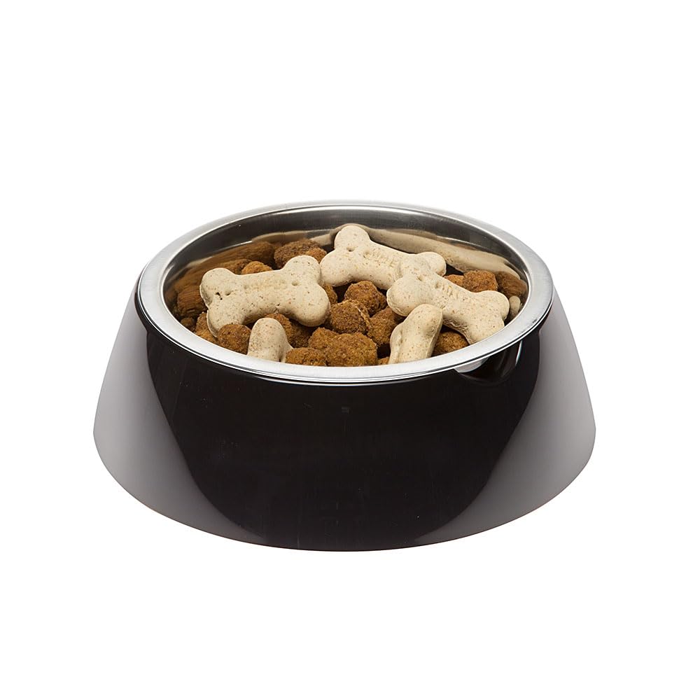 ferplast-jolie-petite-gamelle-chien-chat-inox-0-5-l-support-plastique-noir-antid image 2