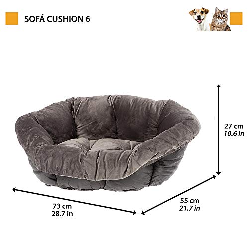 ferplast-sofa-prestige-6-coussin-pour-panier-chien-et-chat-73x55-cm-gris-velours image 4