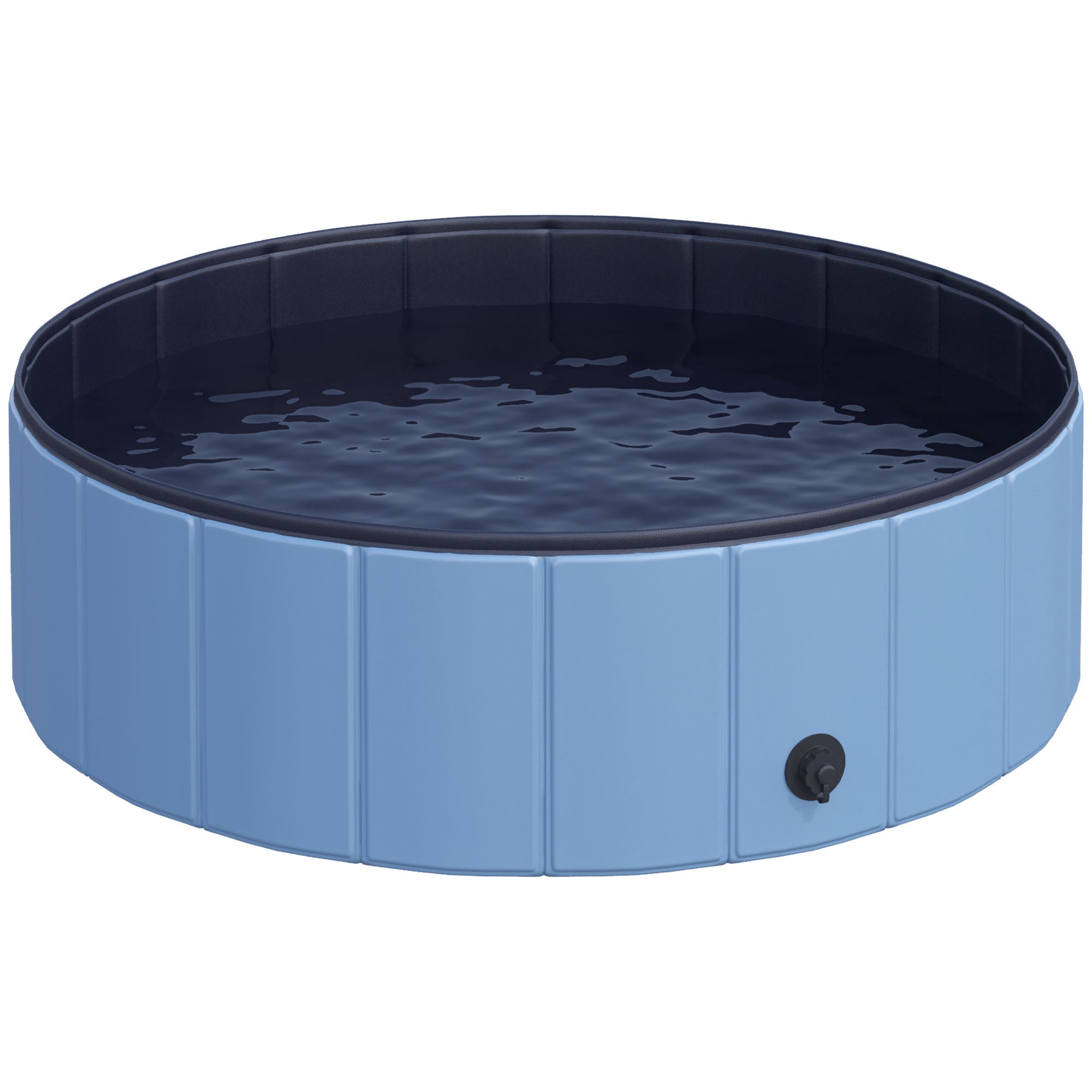 pawhut-piscine-pliable-pour-chien-100-x-30-cm-bleue-avec-vidange-et-fond-antid-r image 2