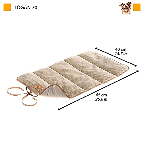 ferplast-logan-65-x-40-cm-couverture-double-face-tweed-velours-marron image 8