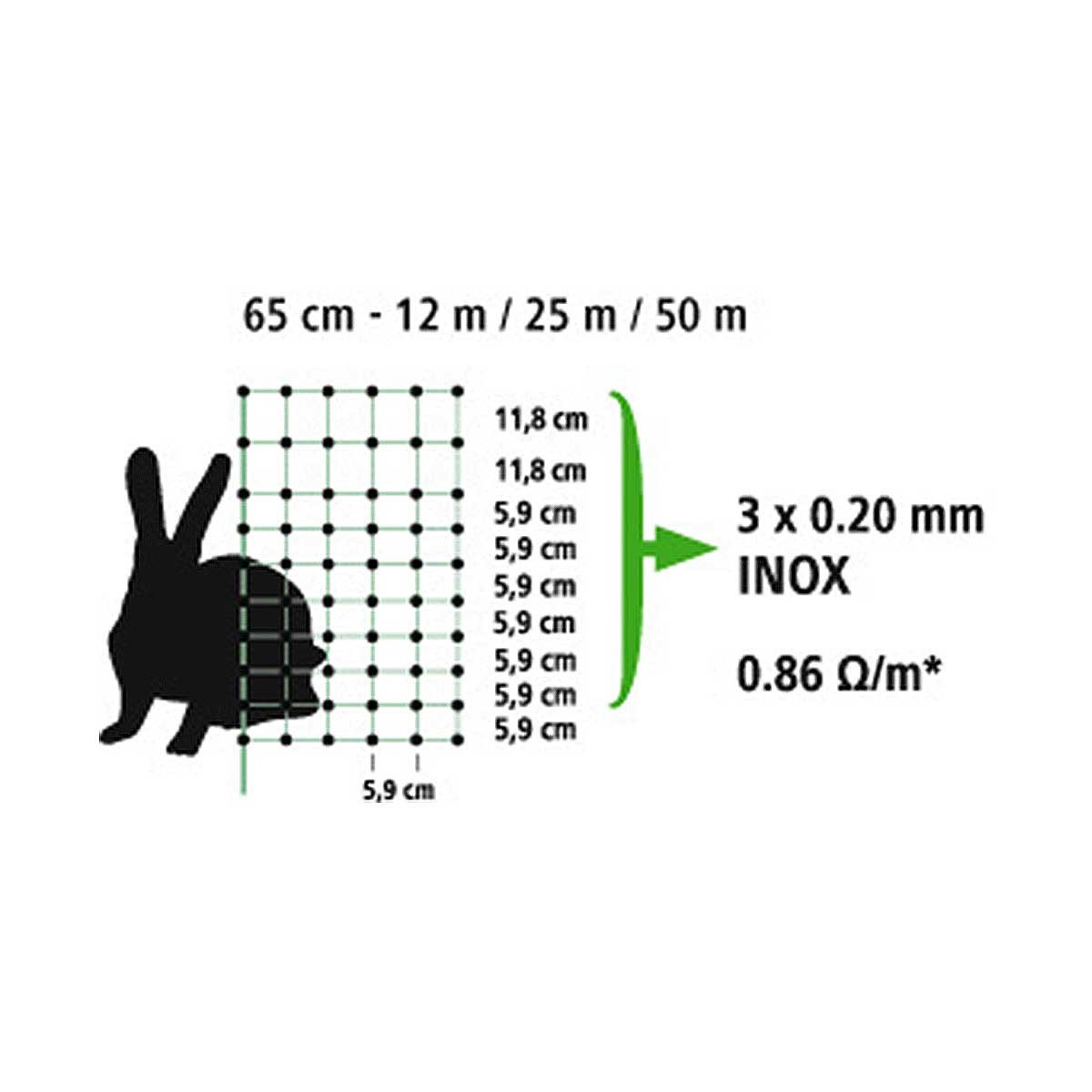 kerbl-filet-pour-lapins-50-m-x-65-cm-lectrifiable-vert-noir image 3