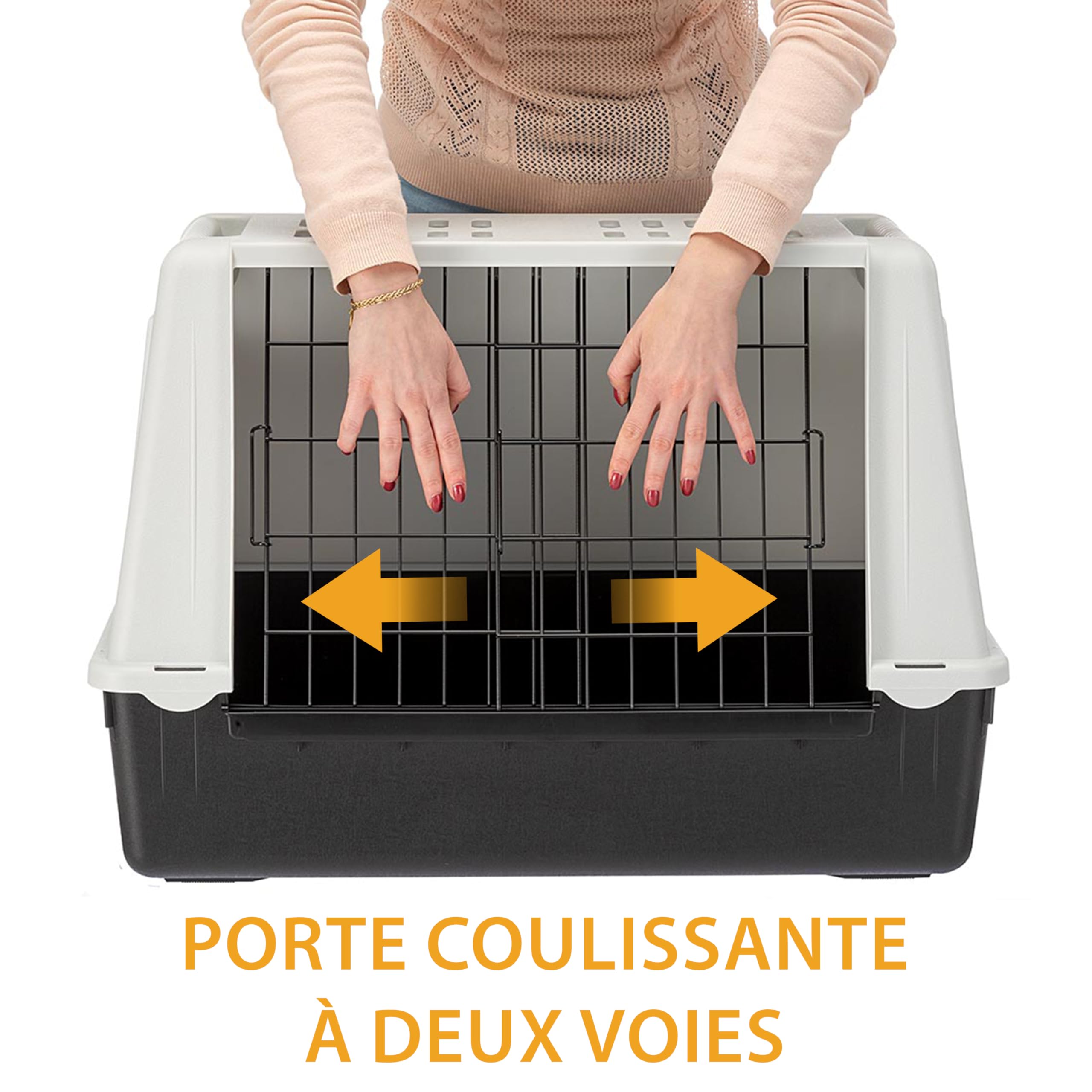 ferplast-atlas-car-mini-caisse-de-transport-chien-voiture-72-x-41-x-51-cm-grille image 5