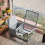 pawhut-enclos-tortue-en-bois-36-habitat-reptile-int-rieur-ext-rieur-gris image 3