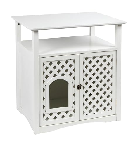 kerbl-armoire-pour-chat-helena-64x46x65-cm-blanc-cache-liti-re-et-couchage image 7
