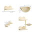 pawhut-tag-res-murales-pour-chat-4-pi-ces-avec-hamac-perchoirs-et-griffoir-beige image 5