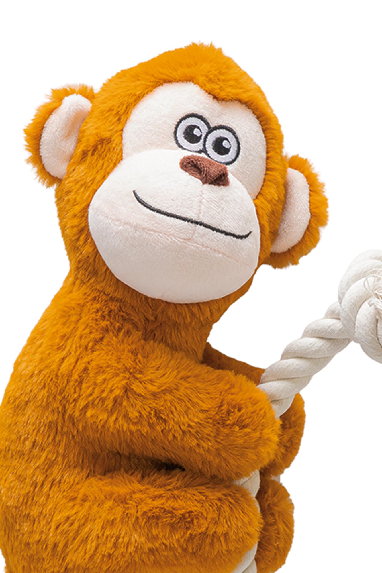 karlie-singe-d-escalade-en-peluche-pour-chien-marron-40-x-18-cm-avec-corde-et-co image 2
