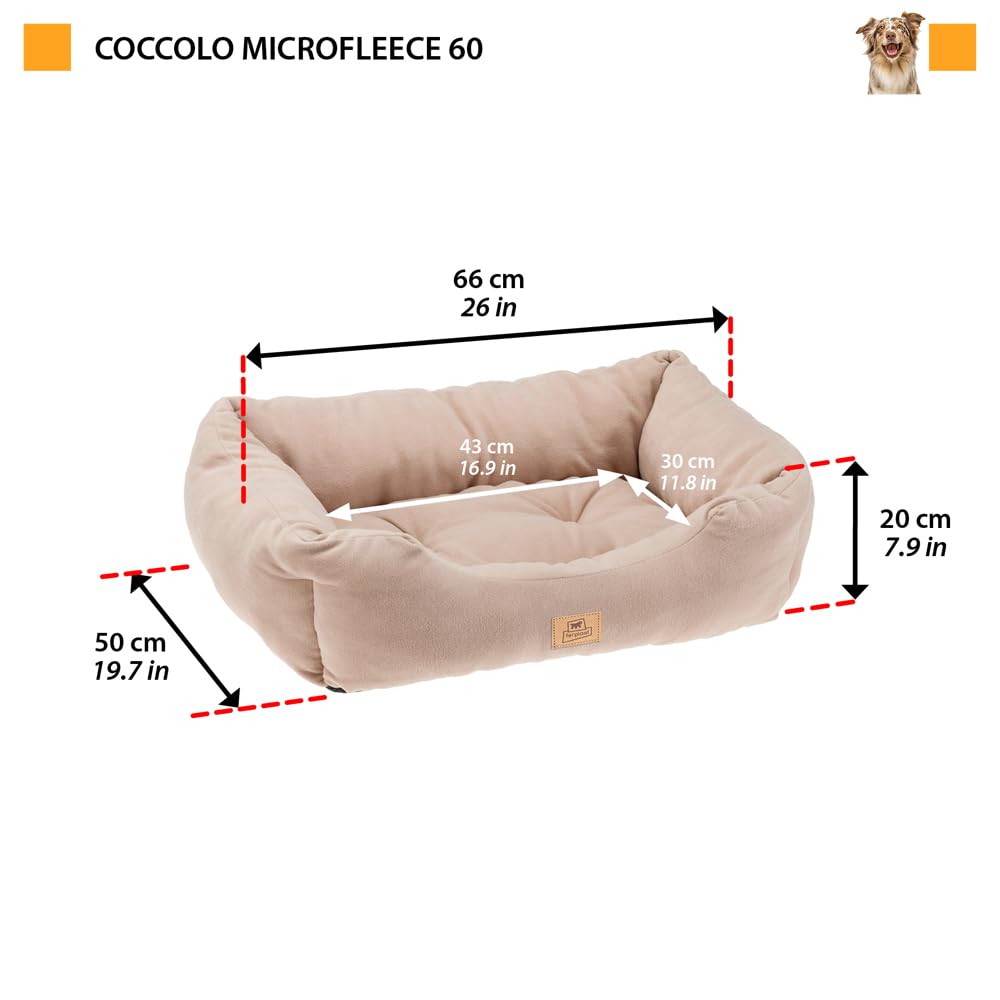 ferplast-coccolo-60-panier-en-micropolaire-pour-petit-chien-et-chat-taupe image 2