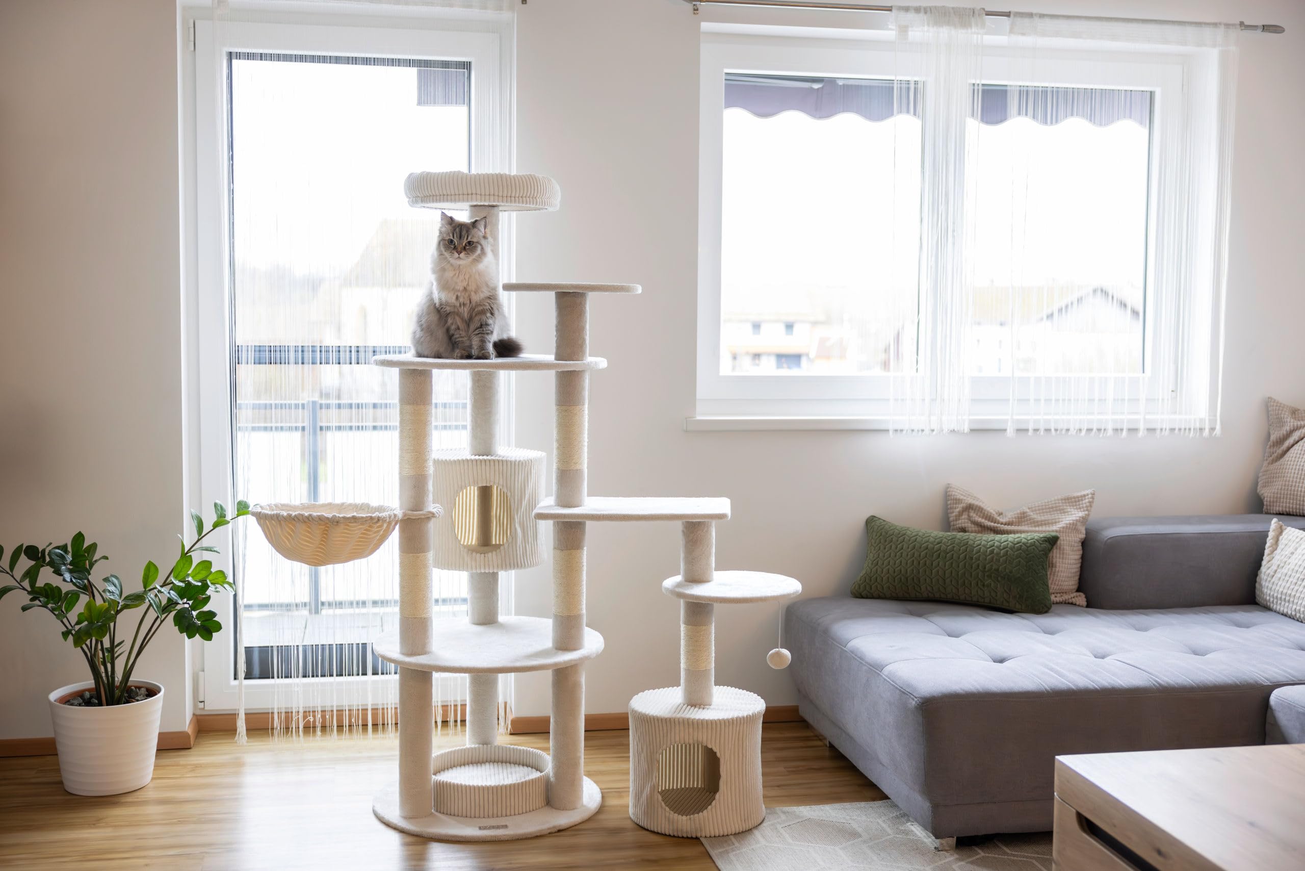 kerbl-pet-griffoir-annika-beige-164-cm-arbre-chat-en-bois image 3