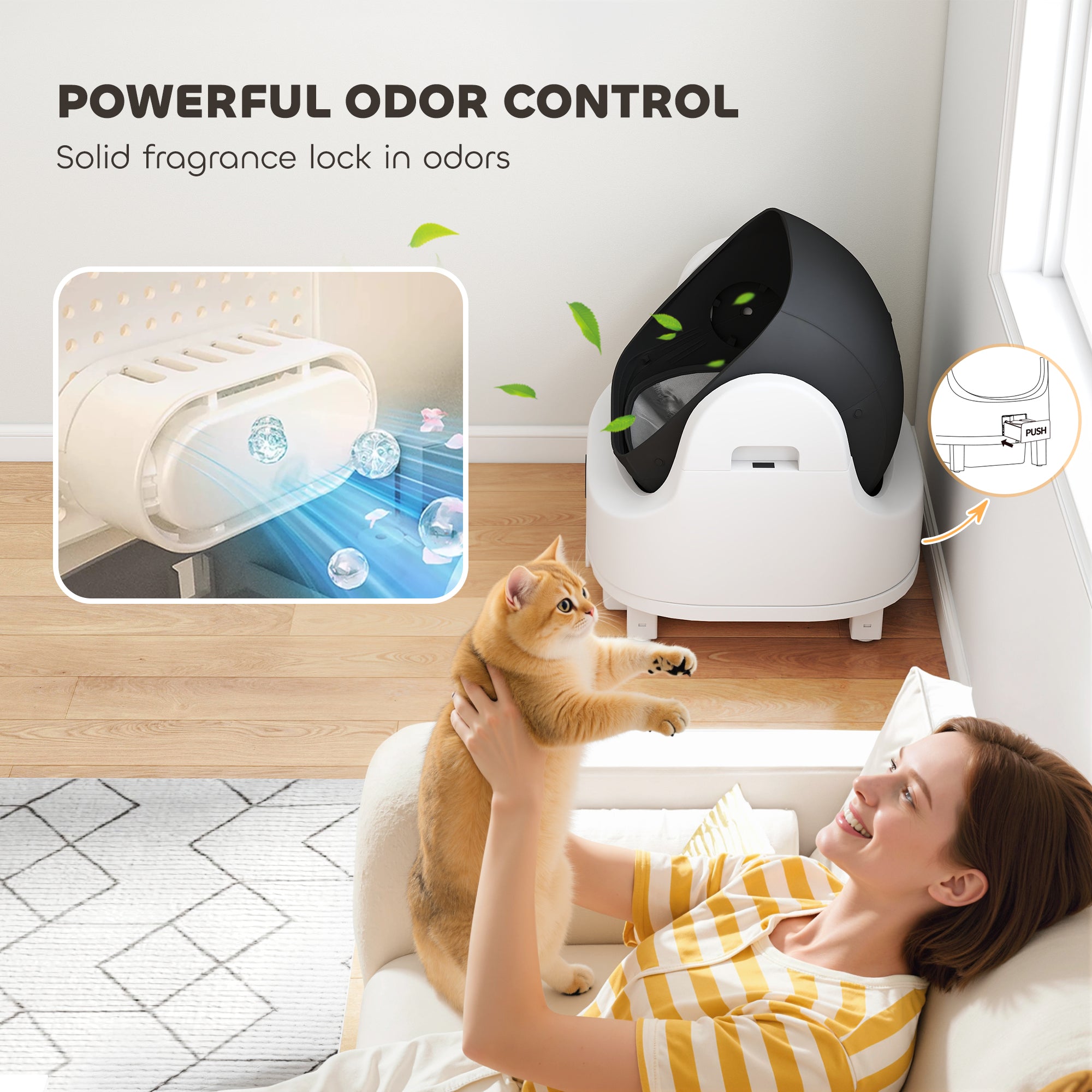 pawhut-liti-re-chat-automatique-ouverte-avec-bac-anti-odeur image 8