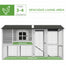 pawhut-poulailler-bois-2-tages-77-5-avec-enclos-et-pondoir-3-4-poules-gris-clair image 6