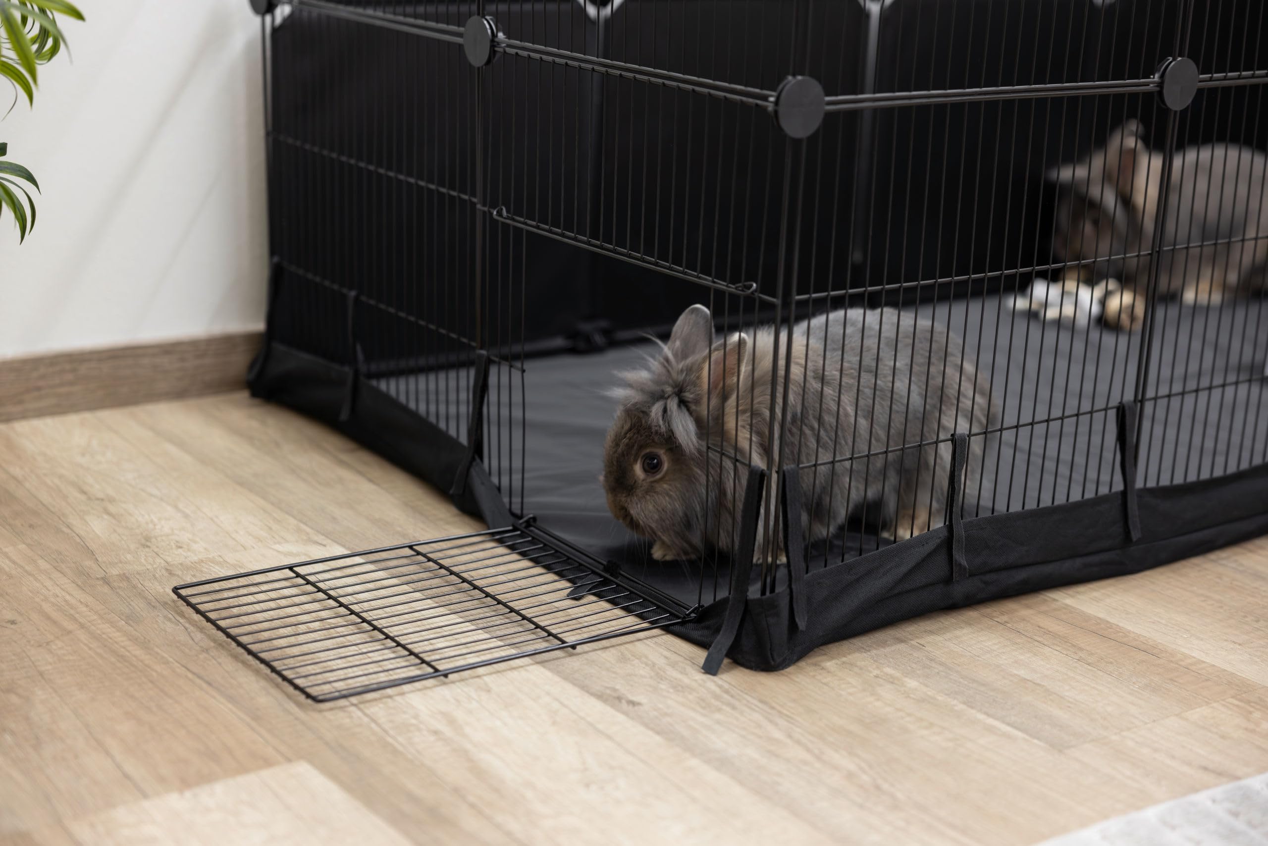 kerbl-hoppla-enclos-int-rieur-petits-animaux-noir-144-x-72-x-72-cm image 2