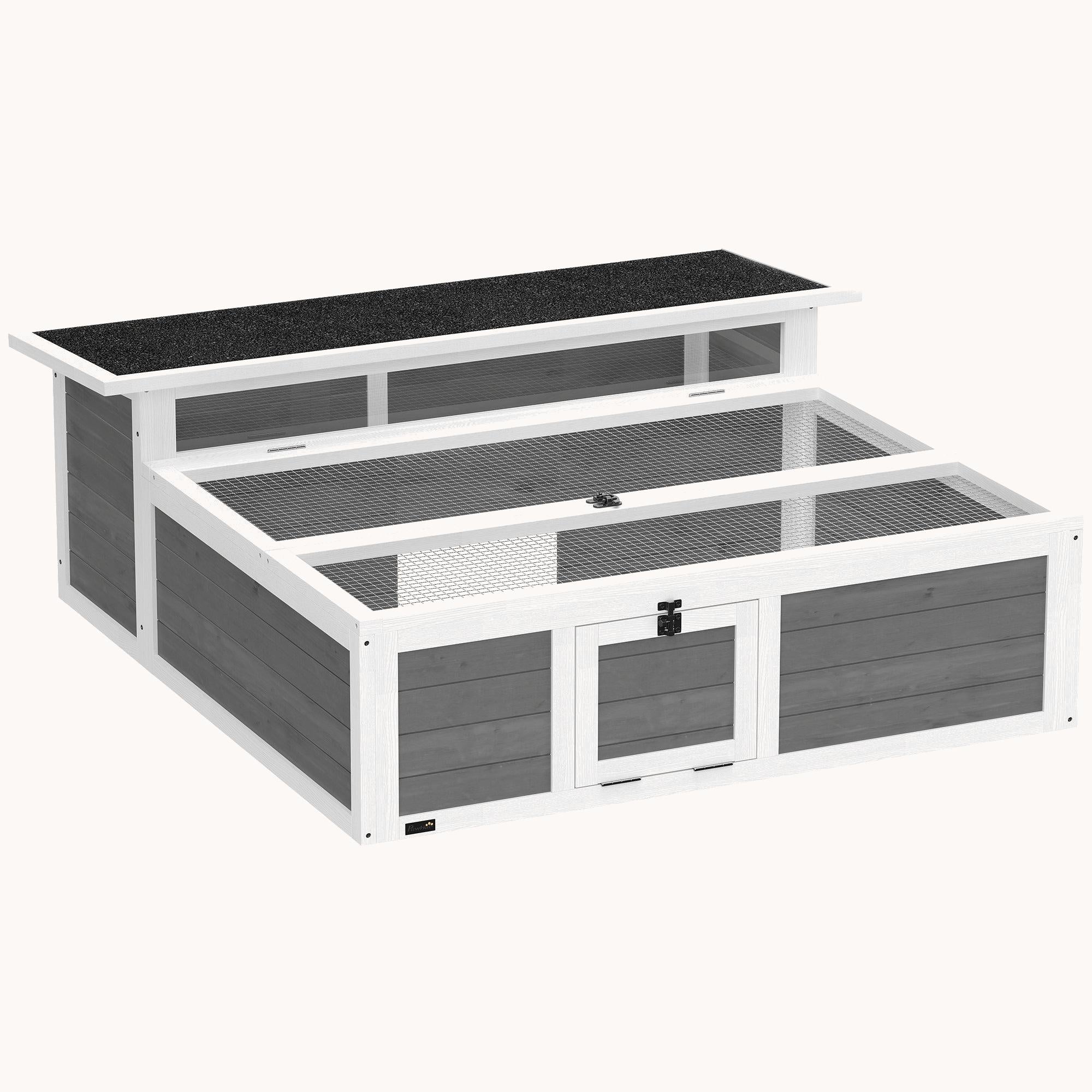 pawhut-enclos-ext-rieur-tortue-avec-parc-fen-tre-transparente-et-toit-ouvrable-g image 1