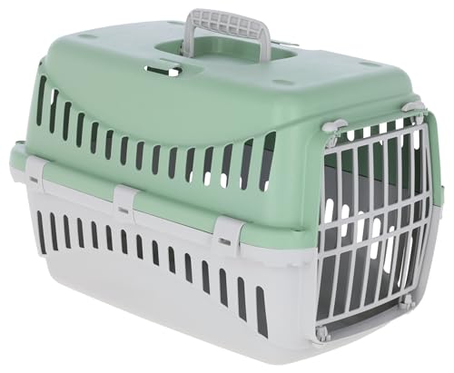 kerbl-expedion-cage-de-transport-menthe-gris-clair-45-x-30-x-30-cm-jusqu-10-kg image 4