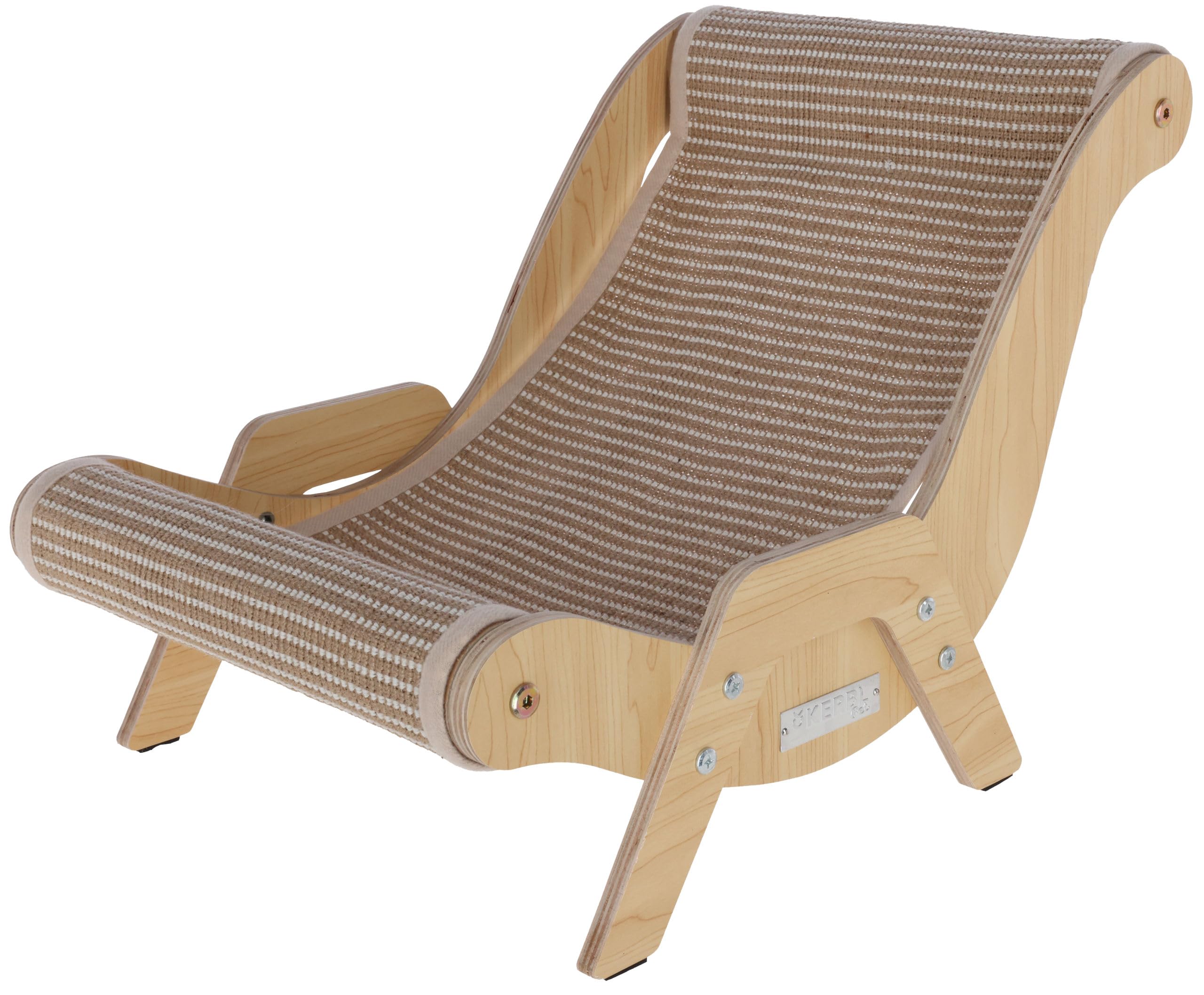kerbl-pet-sundowner-chaise-longue-lit-griffoir-pour-chat-en-bois-et-sisal-52x37x image 1