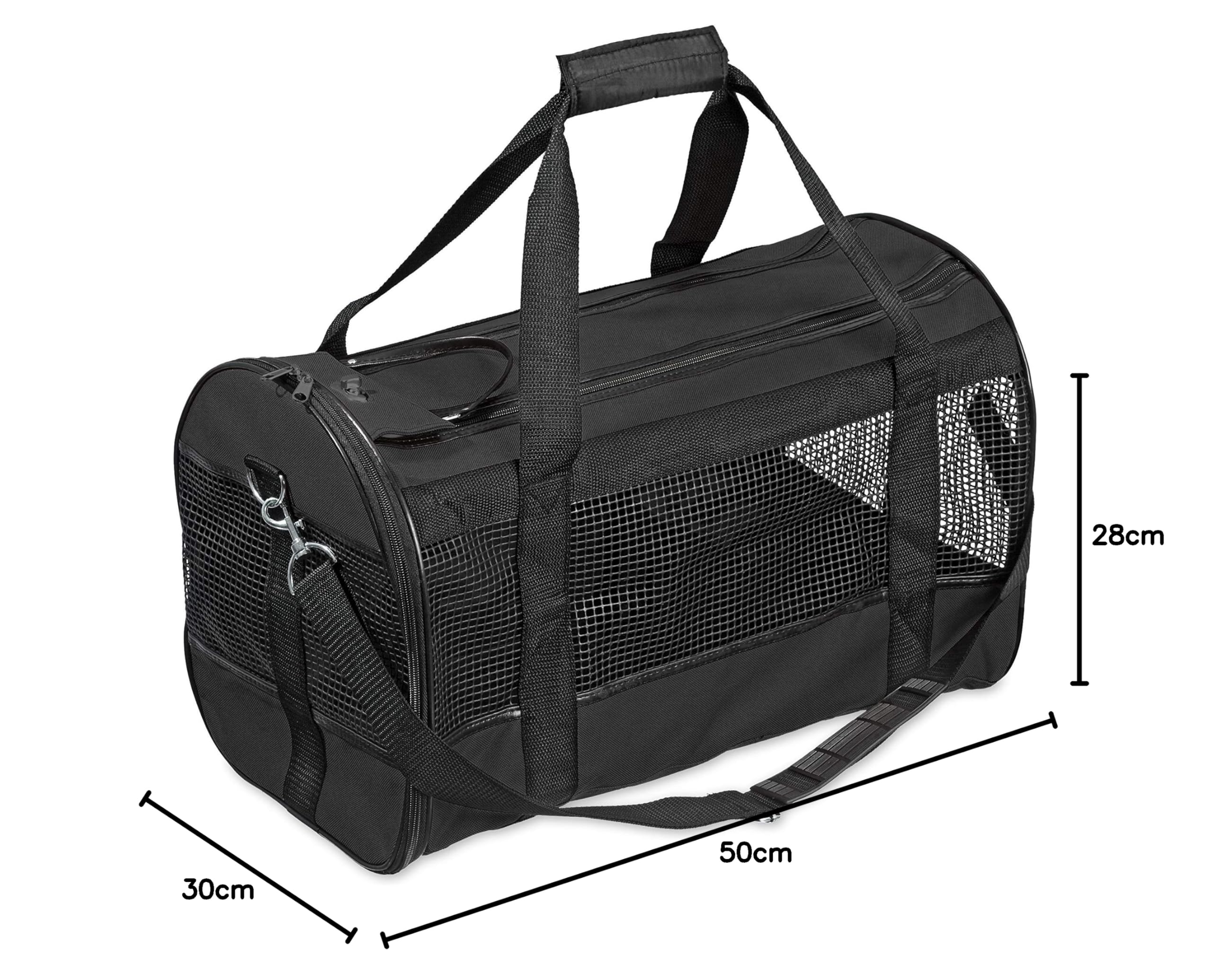 karlie-divina-sac-de-transport-pour-chien-et-chat-noir-50-x-28-x-30-cm image 2