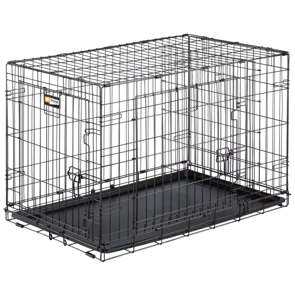 ferplast-dog-inn-90-cage-de-transport-pliable-m-tal-noire-92-7-x-58-1-x-h-62-5-c image 1