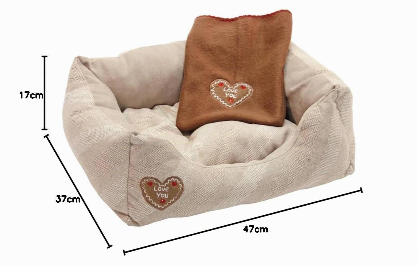 kerbl-lit-douillet-love-you-pour-chien-et-chat-47x37-cm-beige image 3