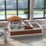 pawhut-maison-tortue-bois-2-tages-3-pi-ces-avec-balcon-et-toit-ouvrable-44-caf image 3