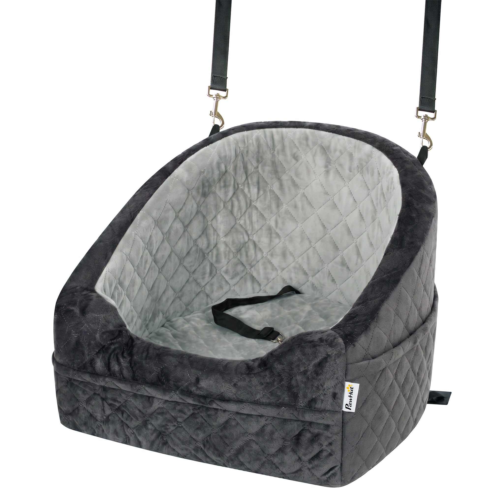 pawhut-rehausseur-si-ge-auto-pour-petit-chien-moins-de-10-kg-gris image 2