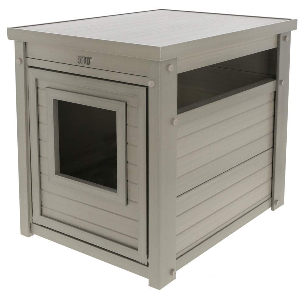 kerbl-pet-eco-daffy-armoire-pour-chat-gris-47x60x56-cm-cache-liti-re image 1