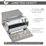 pawhut-mangeoire-automatique-poules-30-lbs-13-6-kg-galvanis-e-anti-intemp-ries image 8