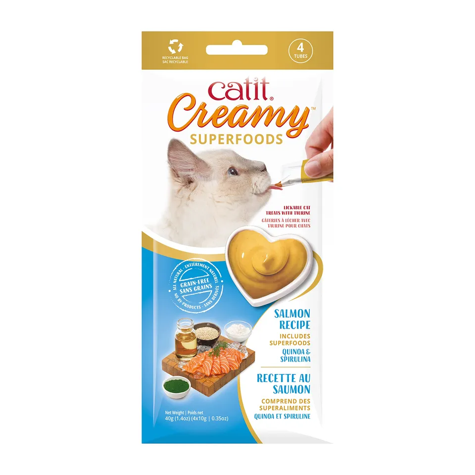 catit-creamy-superfood-p-te-l-cher-pour-chat-au-saumon-quinoa-et-spiruline-4x10- image 1
