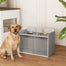 pawhut-gamelle-sur-lev-e-pour-grand-chien-avec-rangement-2-bols-inox-gris image 4