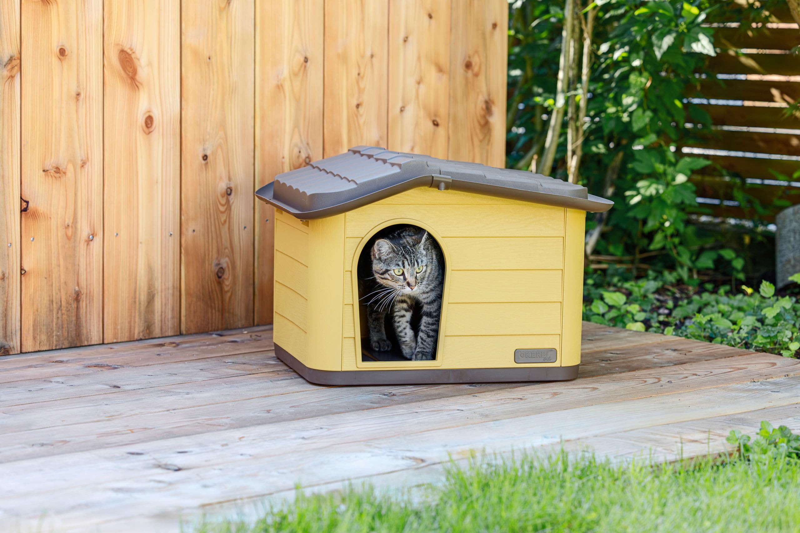 kerbl-pet-paola-eco-maison-chat-miel-noir-60x51x41-cm-plastique-recycl image 7