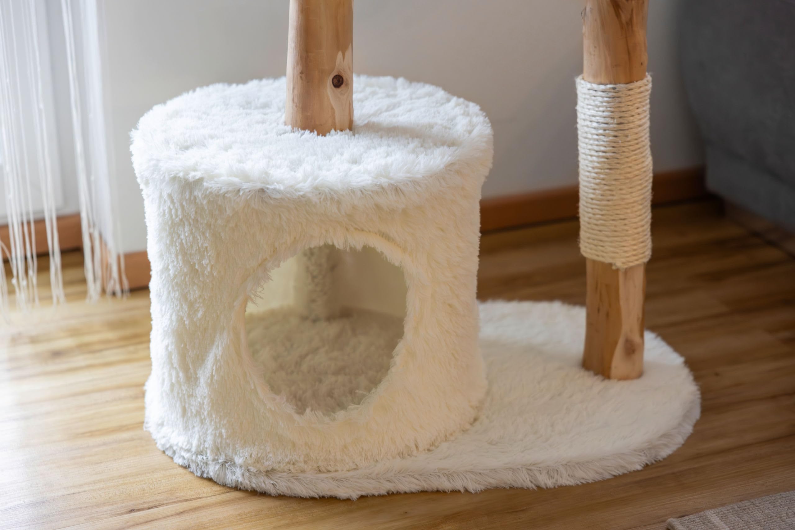 kerbl-lucia-arbre-chat-blanc-90-cm-en-troncs-de-poirier-et-sisal image 5
